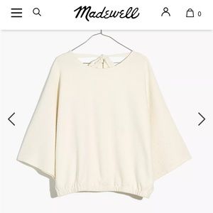 NWT Madewell Texture Tie Top